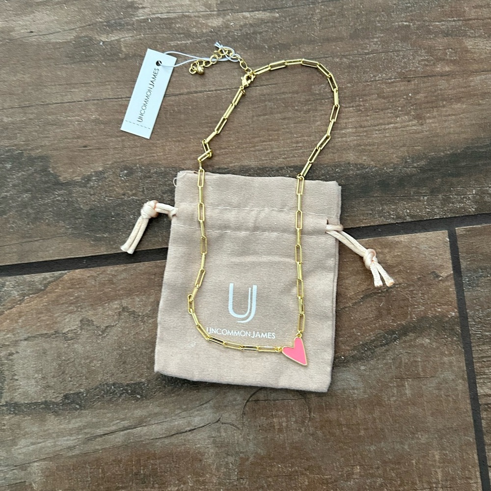 NWT-Uncommon James Enamel Heart Necklace